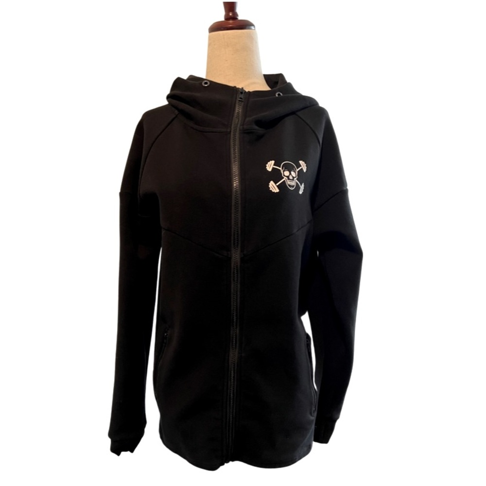 Constantly Varied Gear CVG Hooded Skull & Crossbones Jacket, size small - Picture 5 of 9